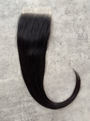 Ready to Ship: Raw Human Hair HD Straight Closure