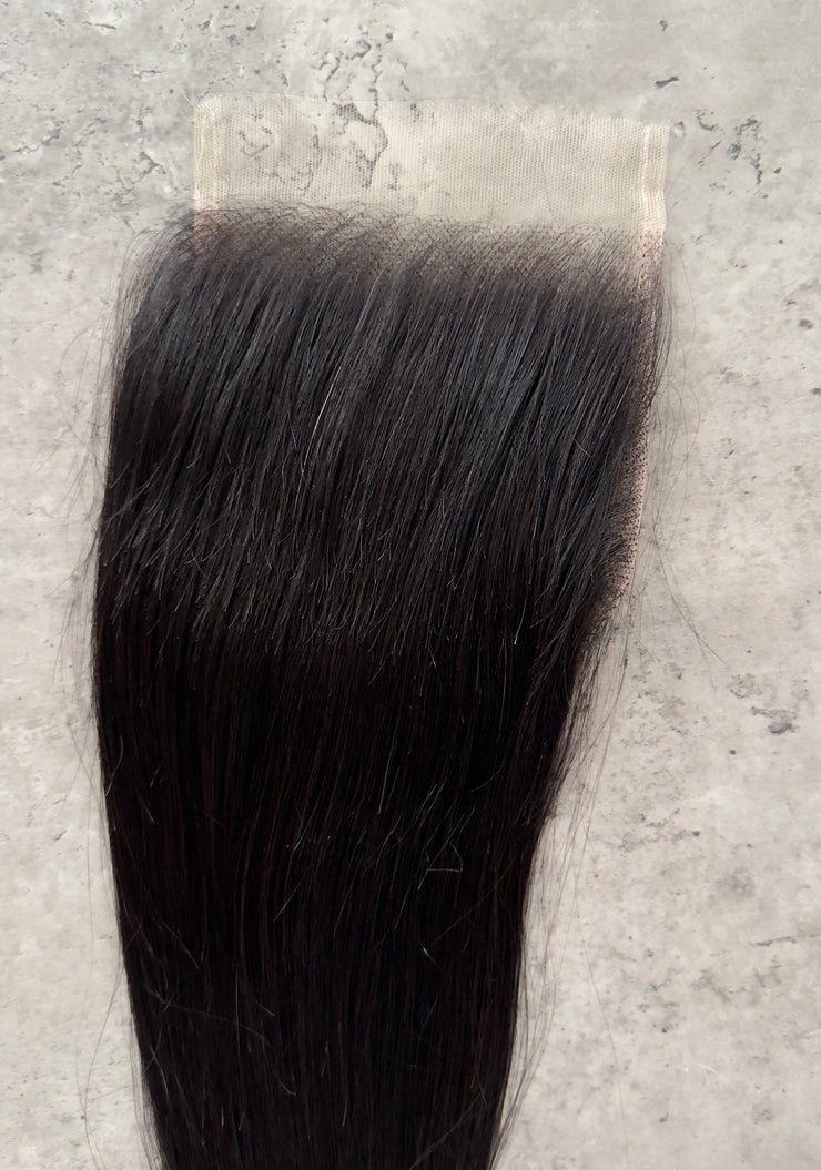 Ready To Ship: Raw Human Hair HD Straight Closure