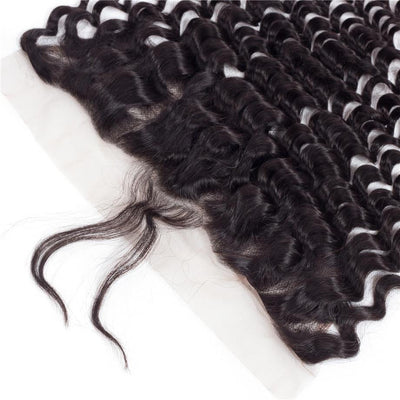 100% Unprocessed Human Hair Deep Wave Frontal