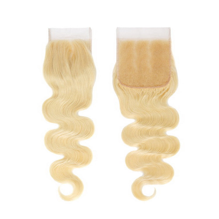 100% Unprocessed 613 Human hair Wave Closure