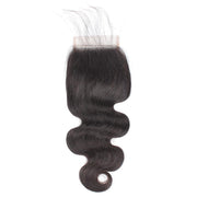 100% Unprocessed Human hair Body Wave Closure