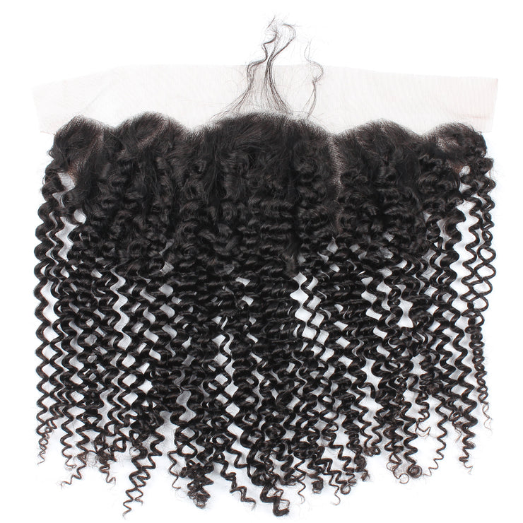 100% unprocessed Human Hair Kinky Curly Frontal