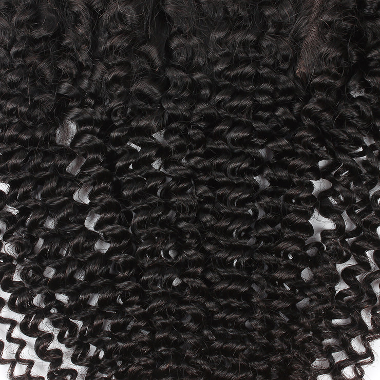 100% unprocessed Human Hair Kinky Curly Frontal
